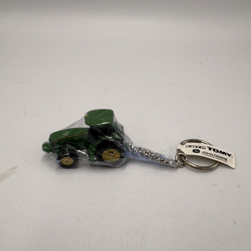 TOMY‎ John Deere Die Cast Lawn Tractor Keychain Green Farm Country 90s